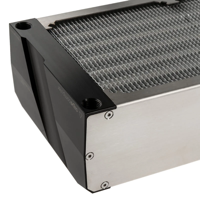 Radiator Aqua-Computer airplex radical 4/360 — Aluminium/Copper/Stainless steel, 400×140×73 mm