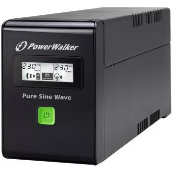 PowerWalker VI 600 SW FR Uninterruptible Power Supply (UPS) 600 VA 2 AC-Outputs Line-Interactive (VI 600 SW FR)