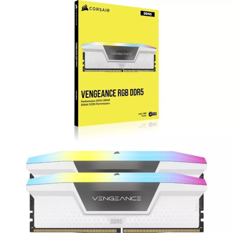 CORSAIR Vengeance RGB DDR5 Kit 64 GB 2 x 32 GB DIMM 288-PIN 6400 MHz PC5-51200 CL32 1.4 V white (CMH