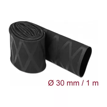 Heat shrink tube DeLOCK 19596 X-pattern non-slip 1 m x 30 mm black