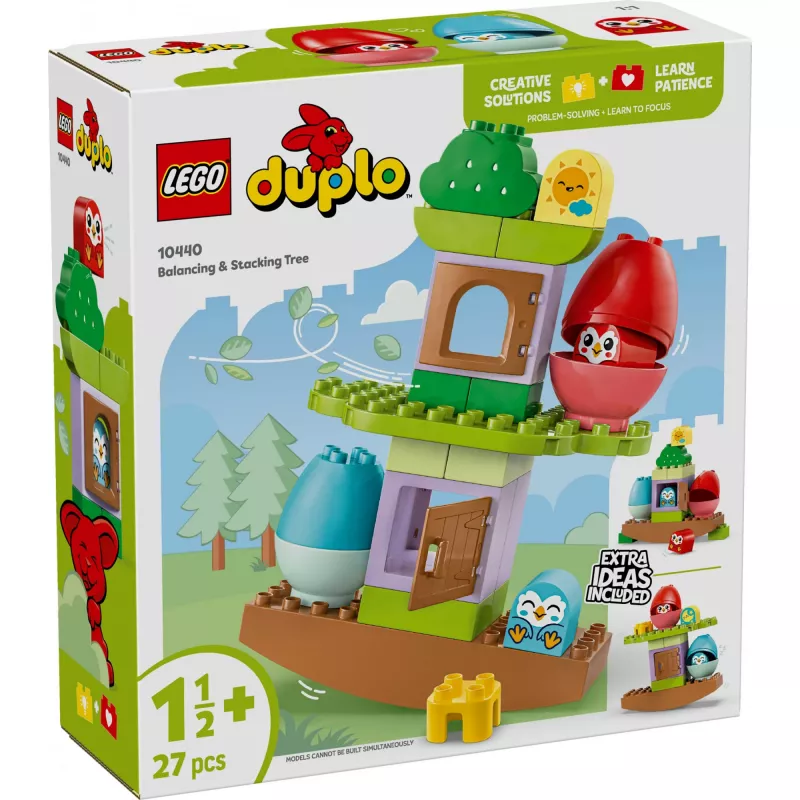 Building toy LEGO DUPLO Balancing and Stacking Tree 10440 — 27 pieces, for ages 1.5+, large colorful blocks