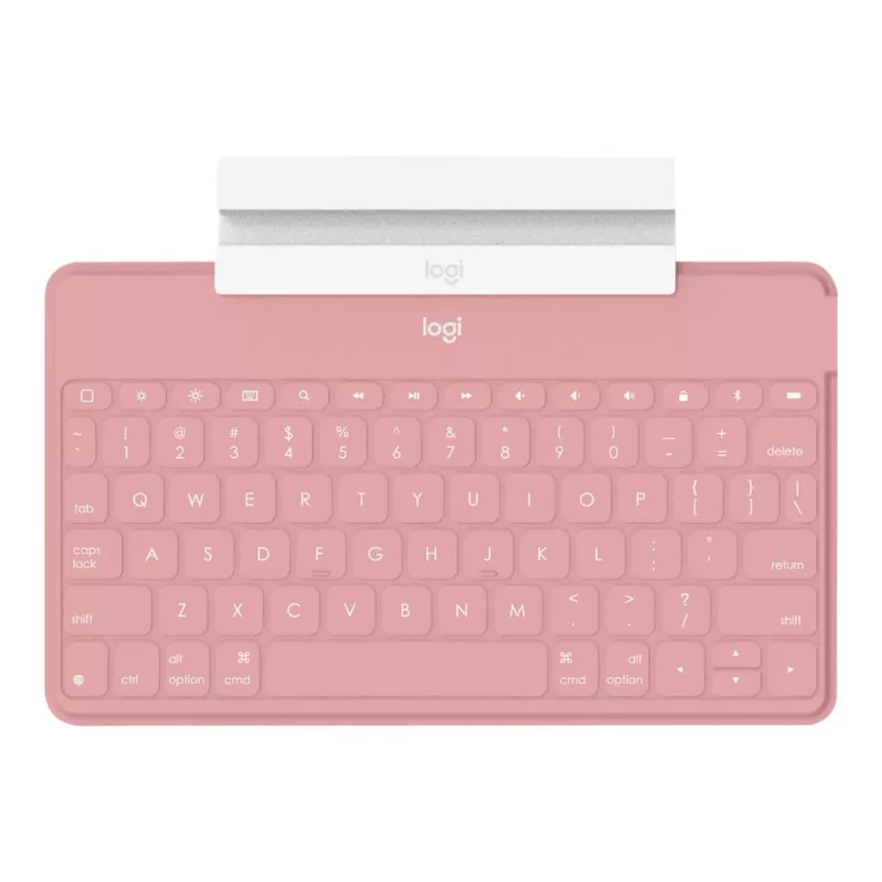 Logitech Keys-To-Go - Keyboard - Bluetooth - QWERTY - Spanish - Blush Pink - for Apple iPad/iPhone/TV