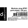 RJ45 plug GEMBIRD PLUG3UP6/100, Cat5, straight male, translucent, gold contacts, pack 100