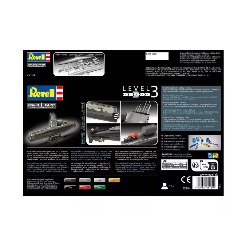 Plastic model ship REVELL U.S.S. Nautilus scale 1:305, kit 05184