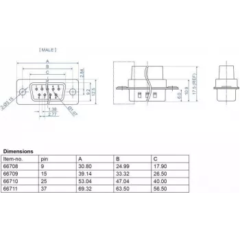 Wire Connector D-Sub 37 Pin DeLOCK 66711