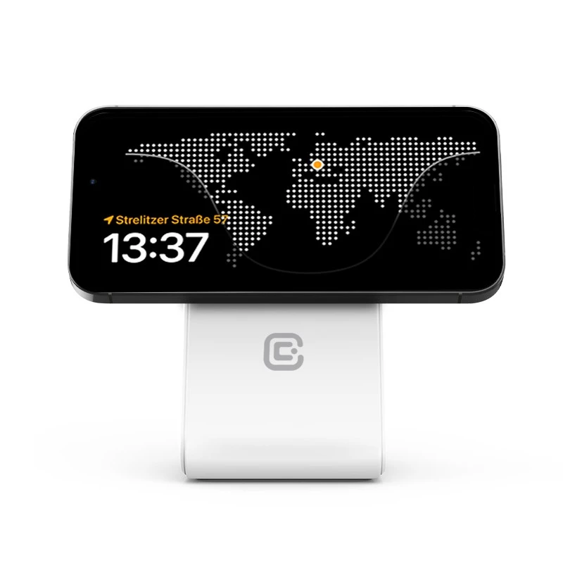 Wireless charger Crong CRG-MSS-WHT 10W fast charging for Qi-compatible devices