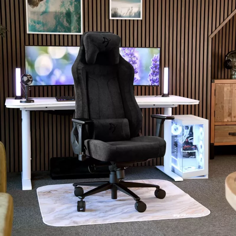 Arozzi Soft Fabric/Metal/Aluminium | Gaming Chair | Vernazza Soft Fabric | Pure Black