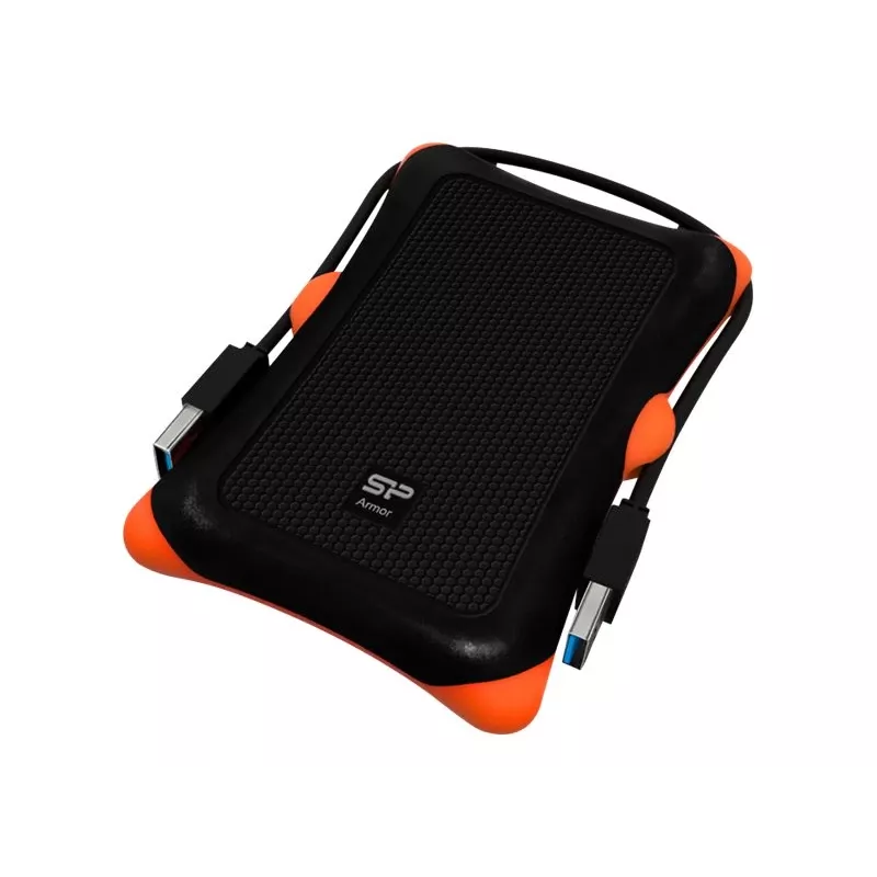 HDD/SSD enclosure Silicon Power Armor A30, 2.5 inch single-bay, USB 3.2 Gen 1, Micro-USB A, orange/black