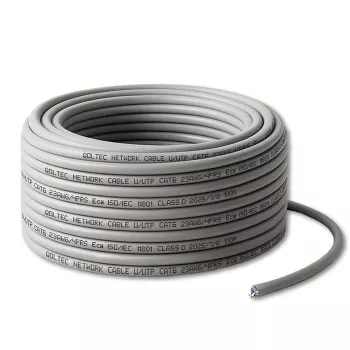 UTP patchcord cable CAT6 Copper Cu 100m grey – QOLTEC 54560