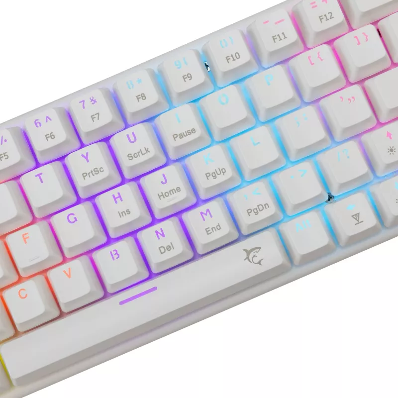 Mechanical Keyboard White Shark Wakizashi-2 US Red Switch, Tenkeyless/US layout, White