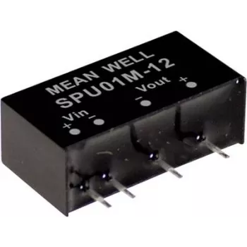 Power adapter/inverter MEAN WELL SPU01N-05, Input 21.6–26.4 V, Output 5 V, Output power 1 W