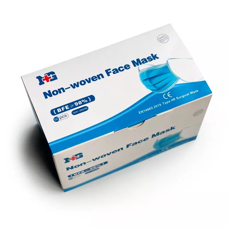 Non-woven face mask 50 pcs Uniroar — disposable protective masks, 3-layer construction