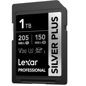 SDXC Memory Card Lexar Professional SilverP UHS‑I 1 TB, Read 205 MB/s, Write 150 MB/s, UHS‑I