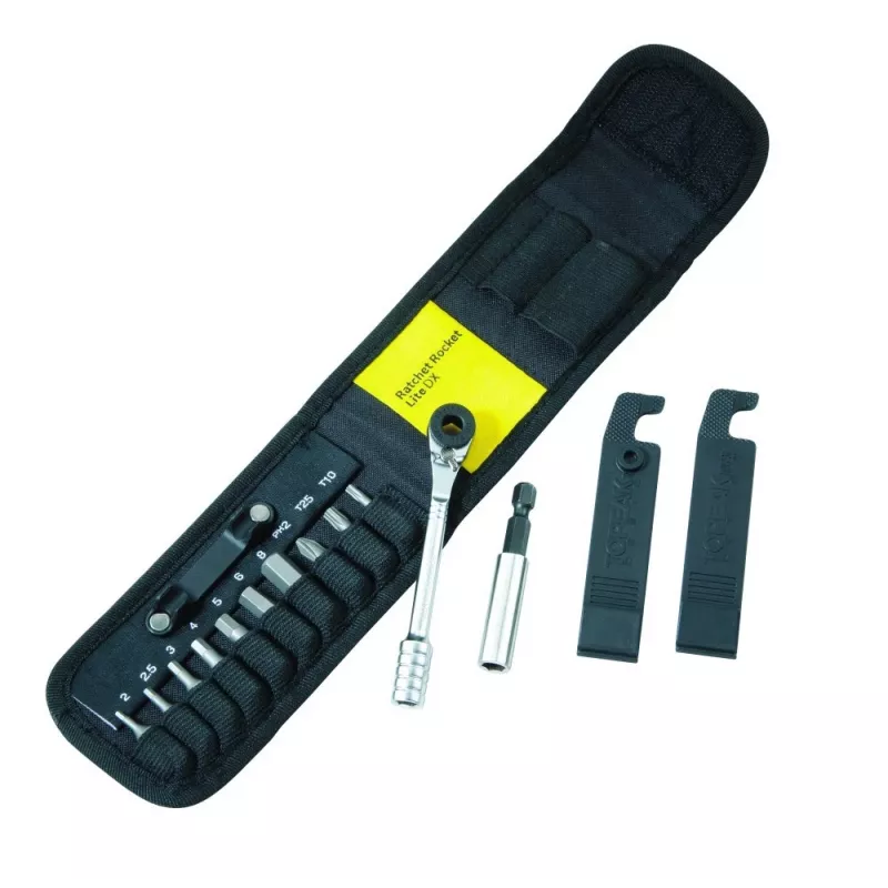TOPEAK Ratchet Rocket Lite DX wrench set, compact ratchet multi-tool (T-TT2524)