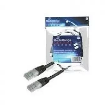Patch Cable MediaRange RJ45 U/UTP C5e 5.0m (UTP) black Blist (MRCS104)