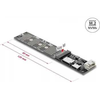 DELOCK OCuLink to M.2 Key M NVMe SSD Adapter Converter (model 64291)