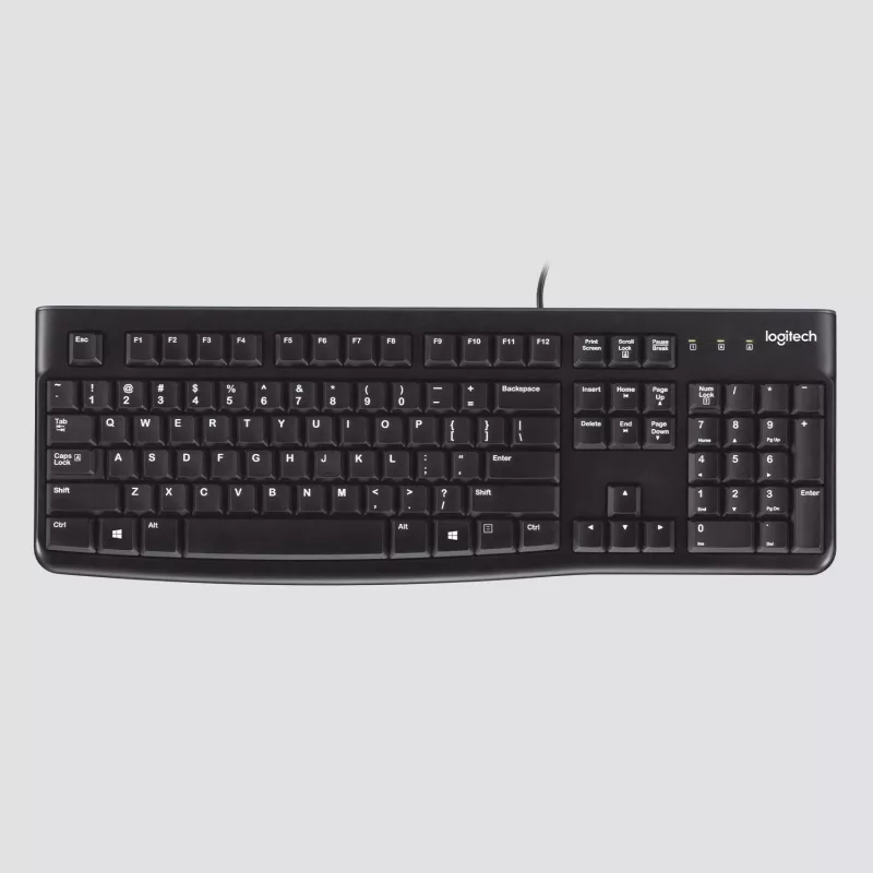 Logitech Desktop MK120 Combo, Black, Wired, Swiss, 920-002504
