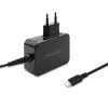 Mobile device charger QOLTEC 51024 — Universal AC indoor charger, 65W PD, 20V/3.25A, 1.2m cable, Black