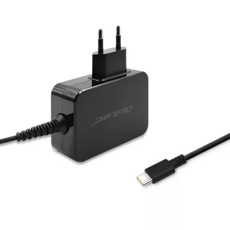 Mobile device charger QOLTEC 51024 — Universal AC indoor charger, 65W PD, 20V/3.25A, 1.2m cable, Black