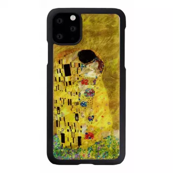 Smartphone case iKins for iPhone 11 Pro Max — black kiss design, protective cover