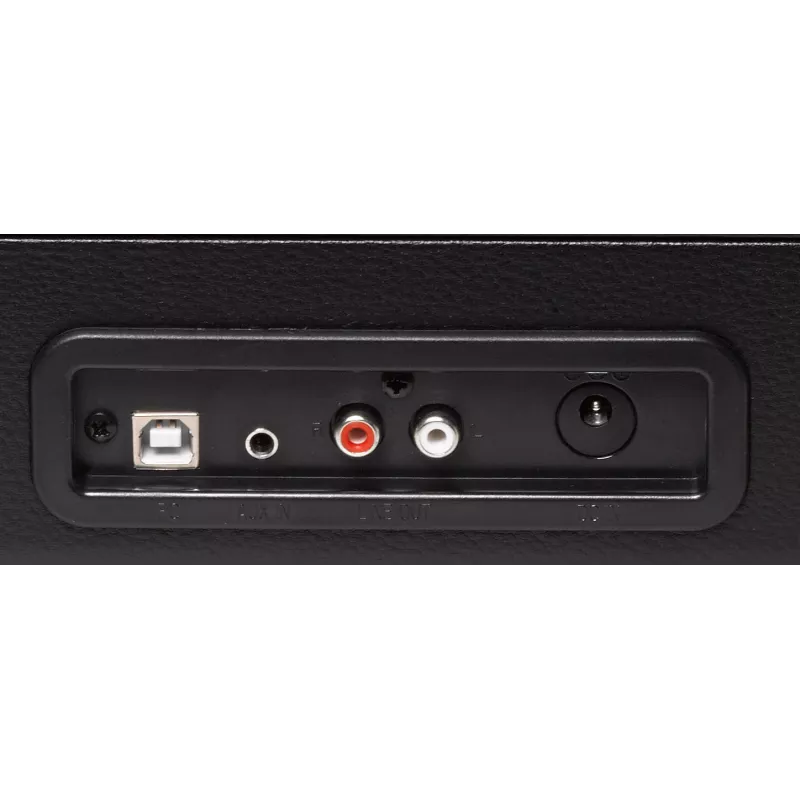 Denver VPL-120BLACK belt-drive USB turntable with built-in speakers