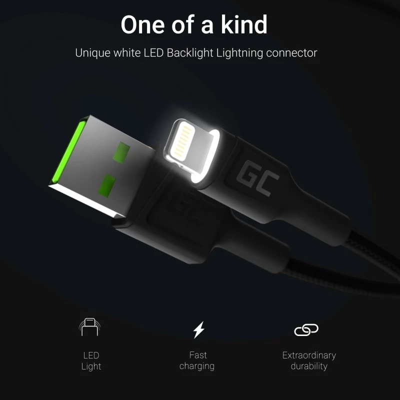 Lightning Cable Set Green Cell KABGCSET04 30cm 120cm 200cm