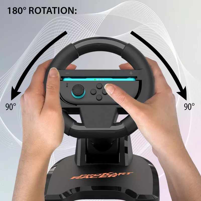 Racing Wheel SUBSONIC SA5727-1 for Nintendo Switch — adjustable sensitivity, Kart Racer design