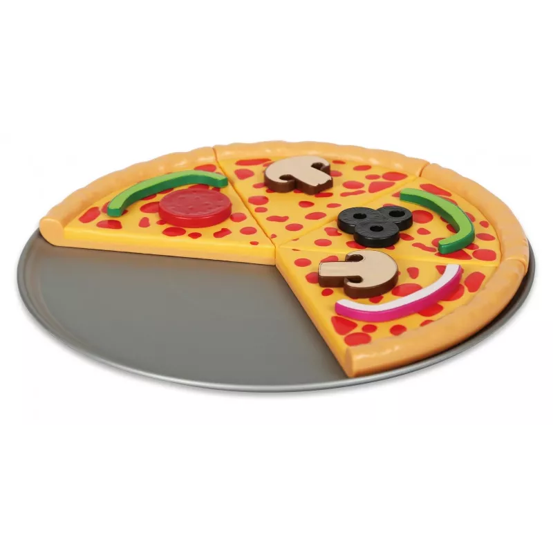 Play Magnetic Pizza set, MALIK MalBlo Magnetic, pretend food role-play toy, magnetic slices
