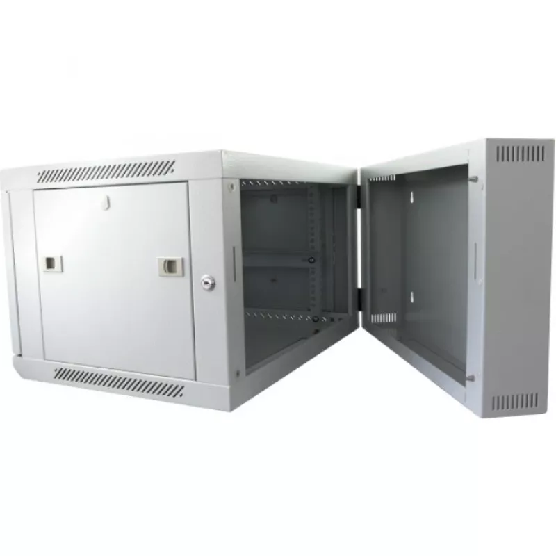 ALLNET SMB6612 12U 19-Inch Grey Floor Rack Cabinet with Glass Door, 600x600mm
