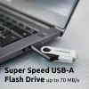 Intenso USB flash drive Office Line, 64 GB, USB-A, 3.2 Gen 1x1, black-Silver, 64 GB, USB Type-A, 3.2 Gen 1 (3.1 Gen 1), swivel ring, Black, Silver