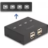 DeLOCK USB 2.0 Switch 4 PC to 4 devices Black 0.48 Gbit/s