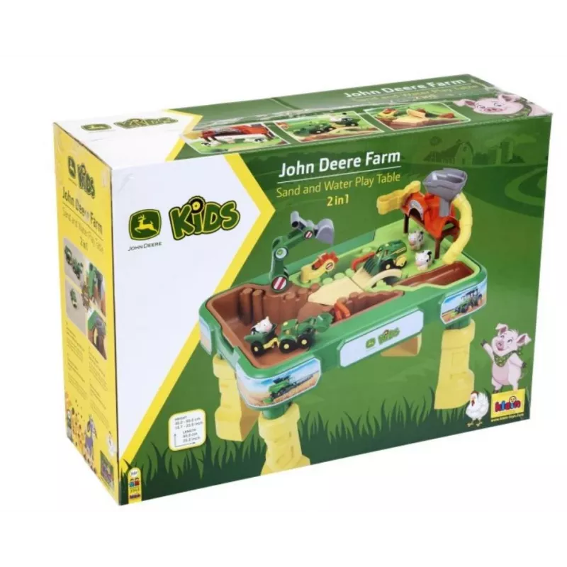 Sand & water table KLEIN Theo Klein 3948 — outdoor play table, green/yellow, for ages 1.5+