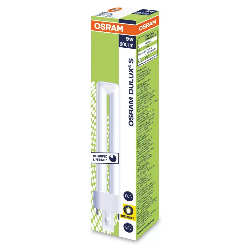 Osram DULUX S Energiesparlampe 9W/827 G23 FS1