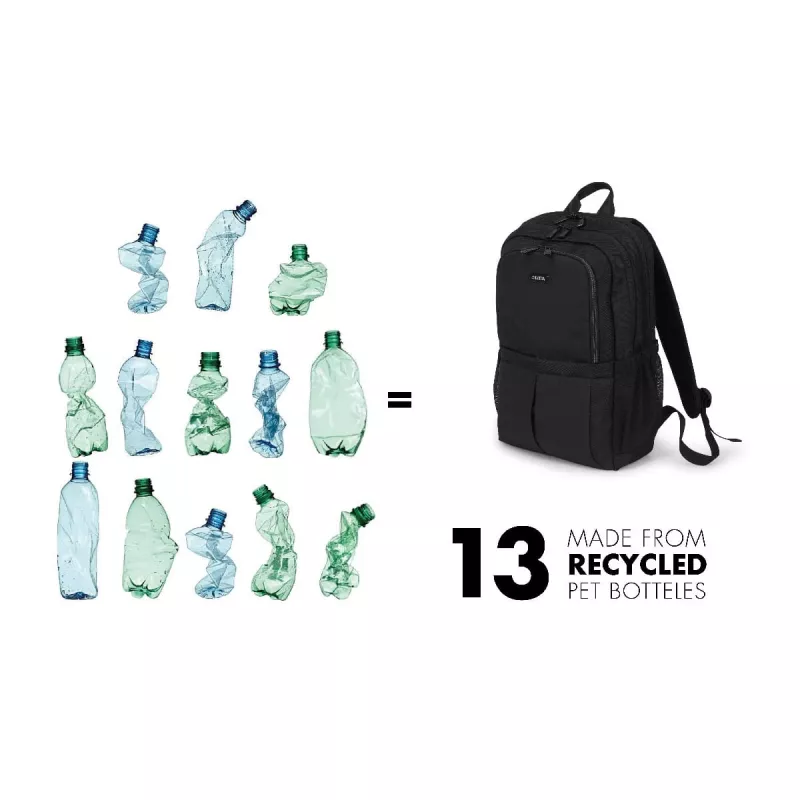 Backpack DICOTA D31696 Black Polyethylene terephthalate (PET)