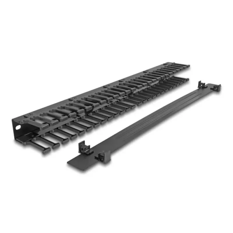 Cable management panel DeLOCK 19 inch 3 openings 1U black
