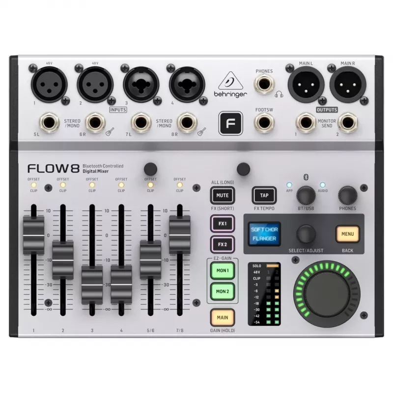 Digital Mixer Behringer FLOW 8 — 8-channel USB audio interface mixer