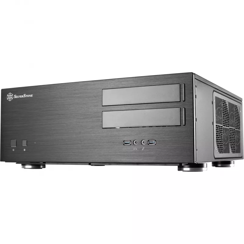 SilverStone Grandia GD08 - Desktop - SSI EEB - without Power Supply - Black - USB/Audio
