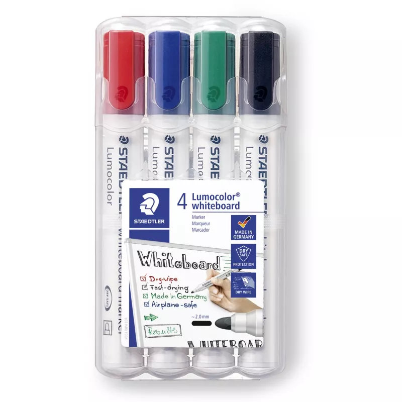 Marker Staedtler Lumocolor 351 WP4 Bullet tip Black Blue Green Red