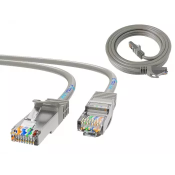 Ethernet patch cord Extralink Cat 5e UTP, 10 m, RJ-45–RJ-45, grey