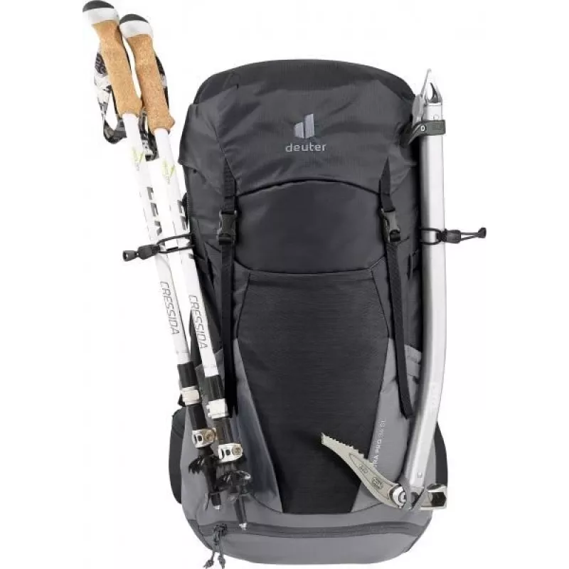 Backpack DEUTER Futura Pro 34 SL, women's hiking pack, 34 L, 1.56 kg, ventilation, hydration 3 L, helmet mount, internal steel frame