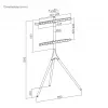 Mounting bracket SBOX FS-1246F 45–65° tilt, load 32 kg, platform 600×400 mm