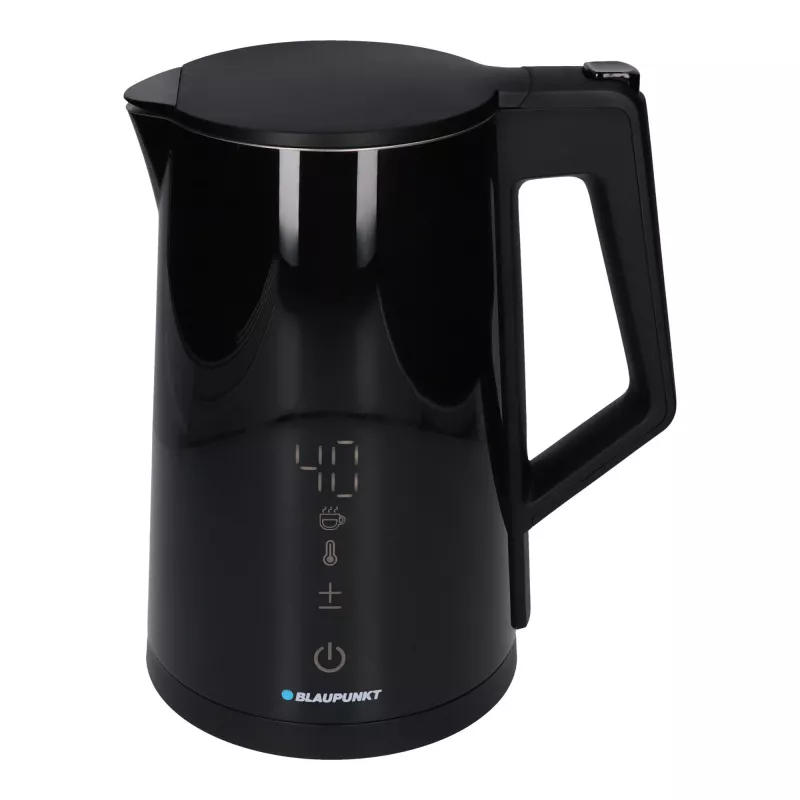 Electric kettle BLAUPUNKT EKD601, 1.7 L, 2200 W, adjustable 40–100 °C, black, stainless steel