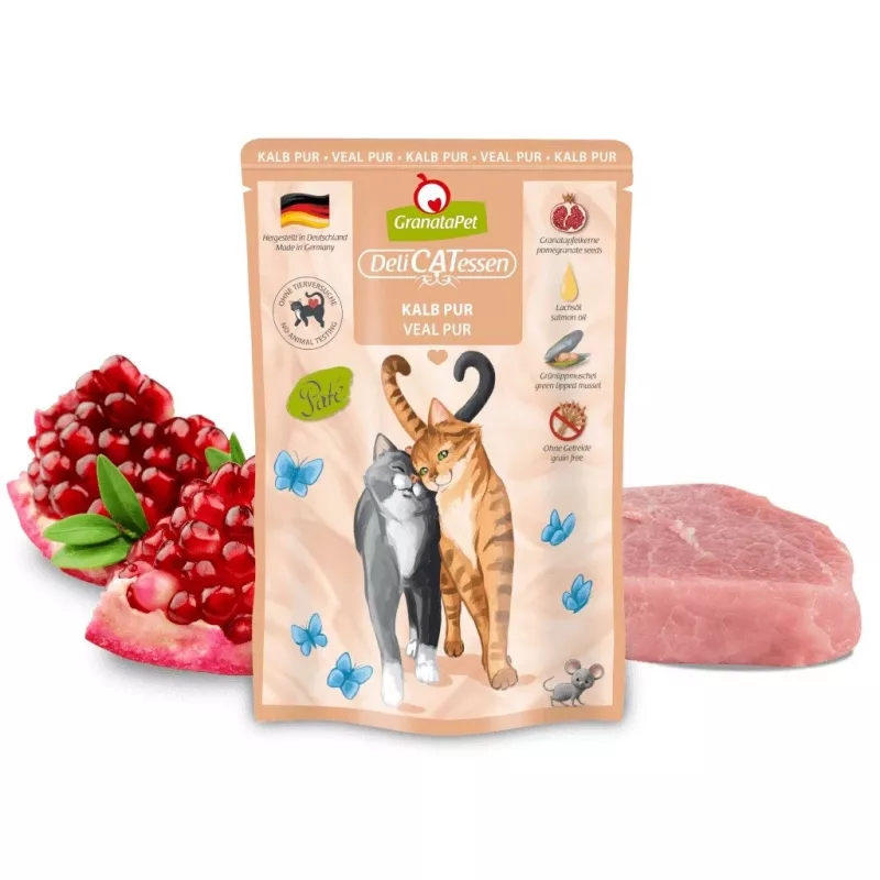 Wet cat food Fox4Pets DeliCATessen Veal 85 g — complete grain-free adult cat meal