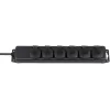 power strip IP44 6-way black 2m H07RN-F 3G1,5 (1159970)