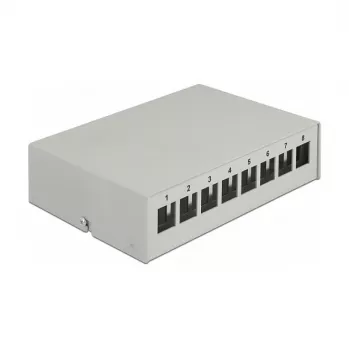 Keystone Patch Panel DeLOCK 43412 8 Port Grey