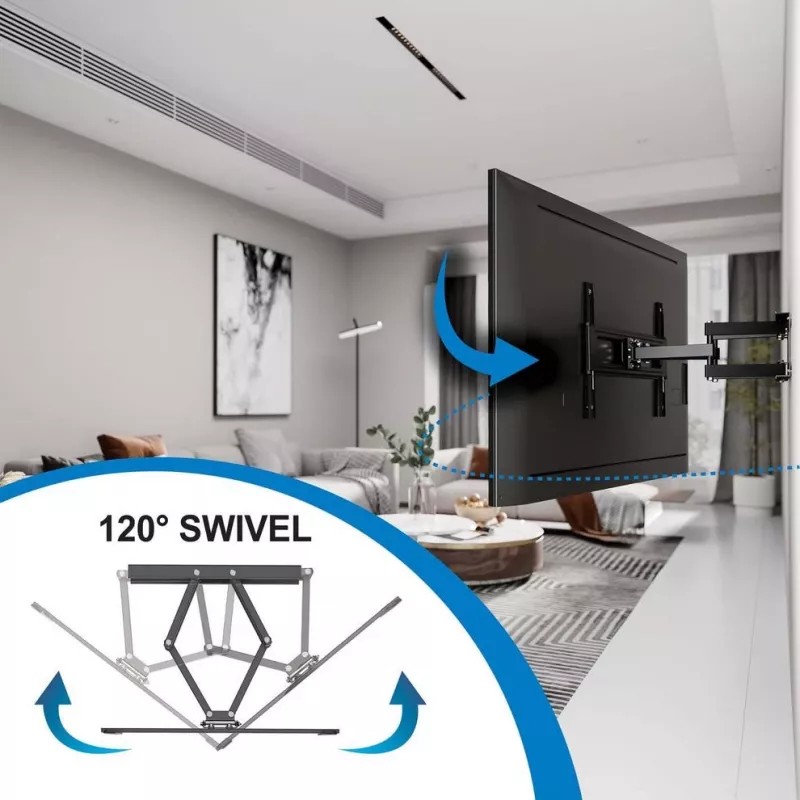 Manhattan Outdoor Wall Mount for TV & Monitors (Full Motion), For screens 37 inch to 65 inch, VESA compatibility: all between 200x200mm to 600x400mm - check the dimensions of the four mounting holes on back of screen to ensure it fits, Max 50kg, Weatherproof, Bracket