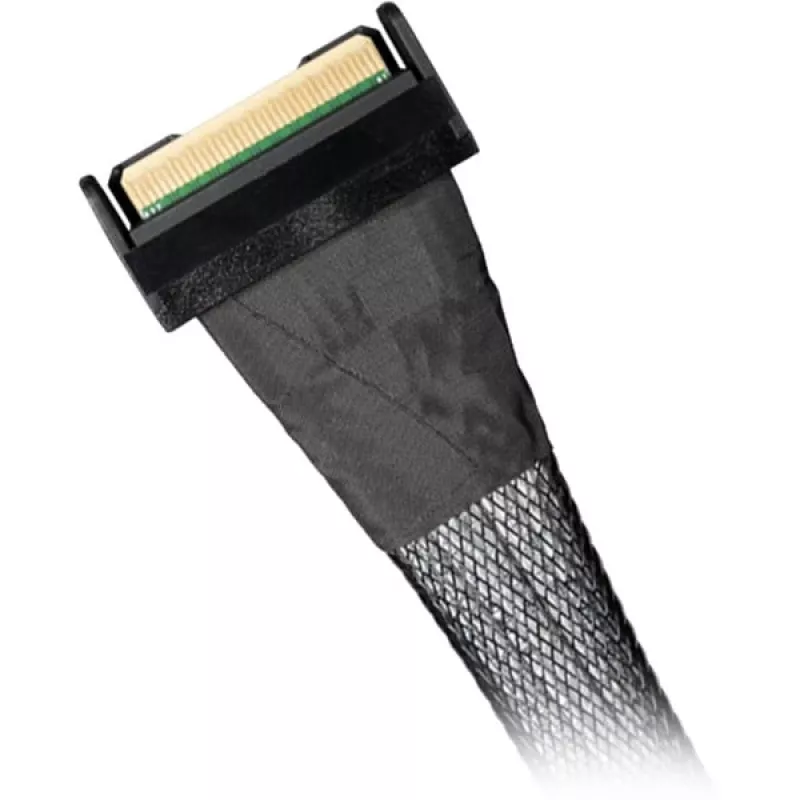 Drive adapter ICY BOX MB413L-B — MCIO 8i SFF-TA-1016 to 2× MCIO 4i SFF-TA-1016