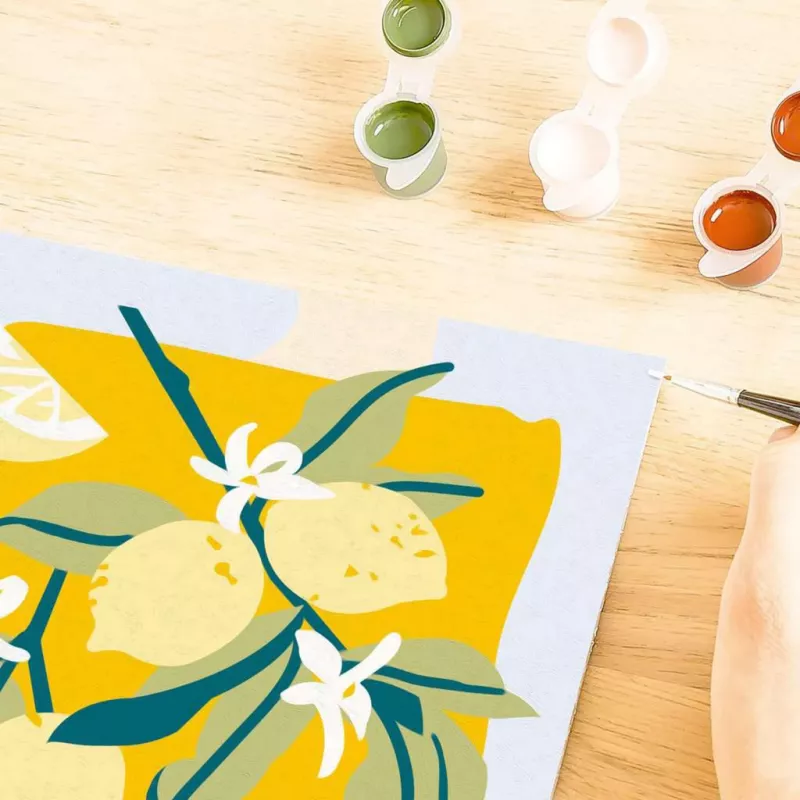 Ravensburger CreArt painting kit – Lemons (design 25515) for canvas painting projects