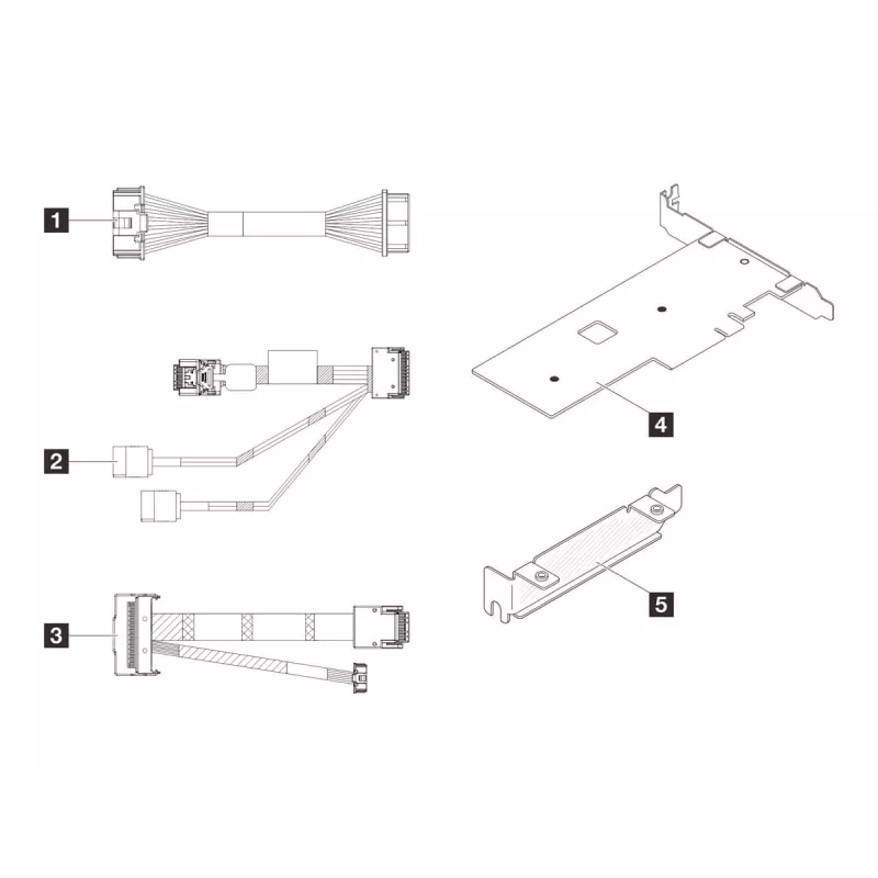 Lenovo ThinkSystem SR250 V3/ST250 V3 M.2 Cable Kit (4Z57A88898)