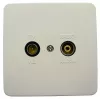 Wall outlet for TV and radio Maximum 63501 — coaxial TV/FM socket for wall installation